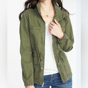 Old Navy Classic Twill Field Utility Jacket Color Pine Green Women’s Size 2X